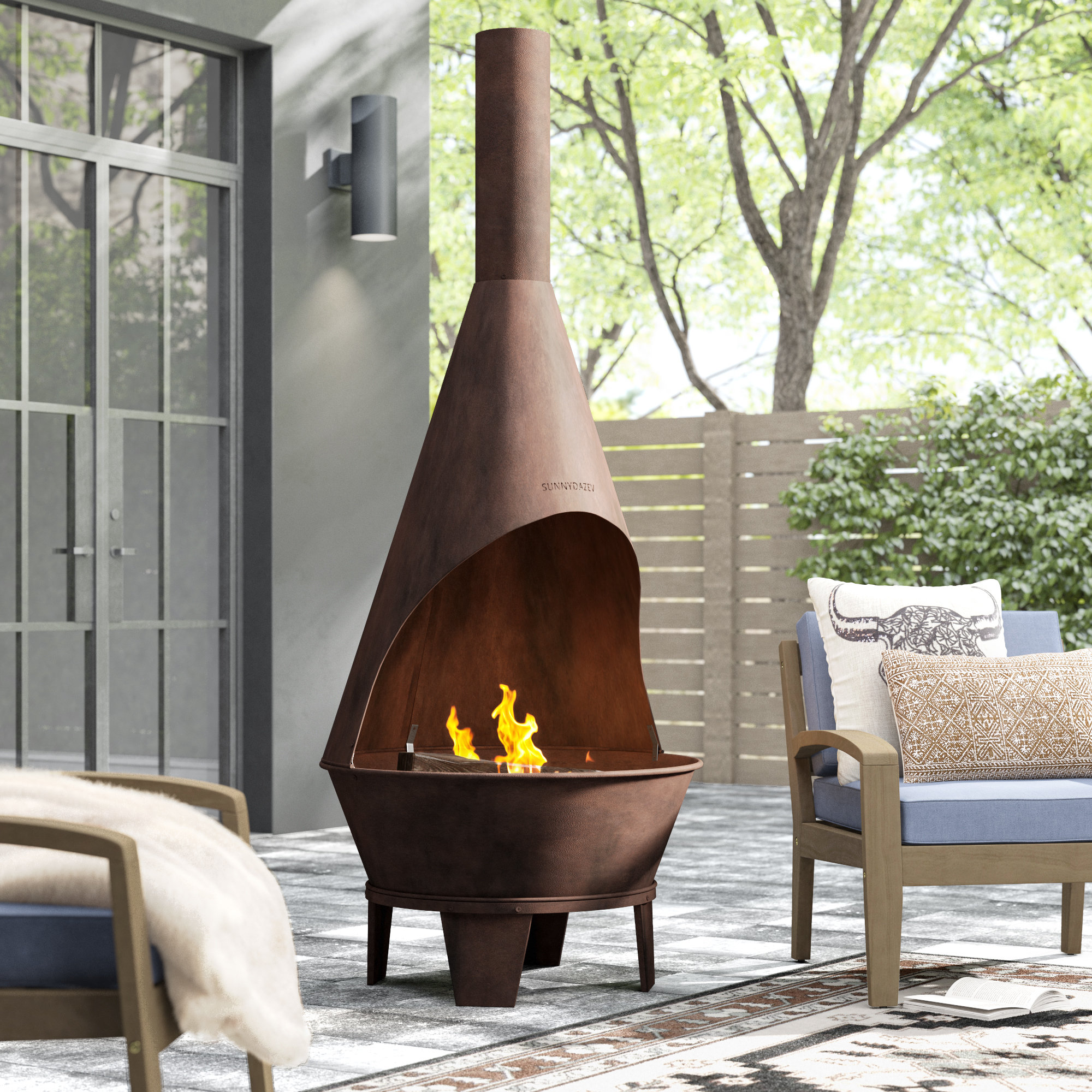 AllModern Barrow Steel Wood Burning Chiminea & Reviews - Wayfair